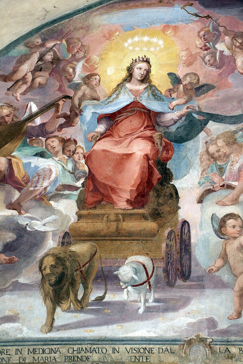 Visione di san Filippo Benizi - Santissima Annunziata, Firenze, dettaglio
